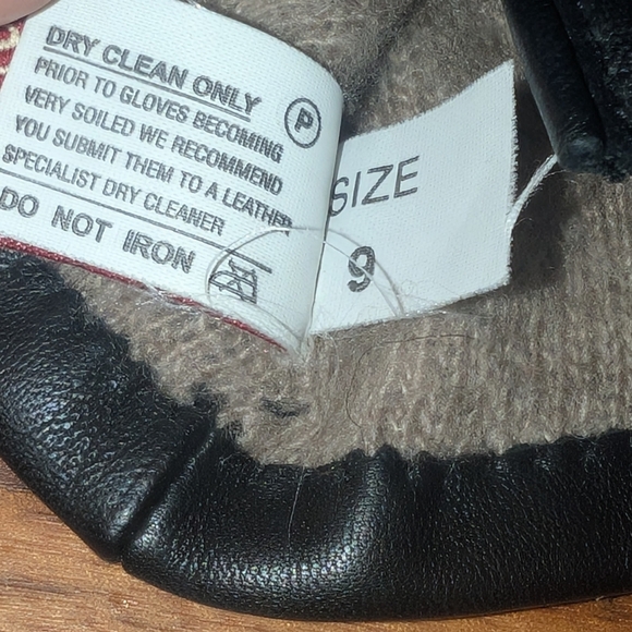 MENS DENTS Black Leather Gloves Cashmere Lined Andover Style Size 9 - Picture 6 of 7